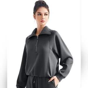 Suuksess Gray Half-Zip Pullover